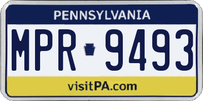 PA license plate MPR9493