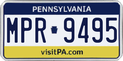 PA license plate MPR9495