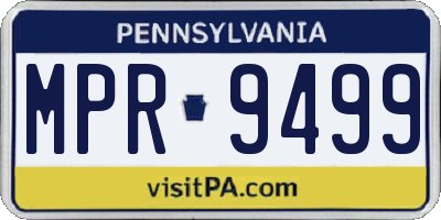 PA license plate MPR9499