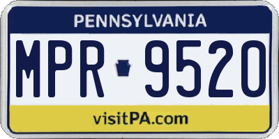 PA license plate MPR9520