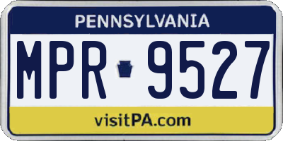 PA license plate MPR9527