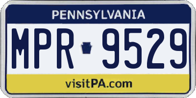 PA license plate MPR9529