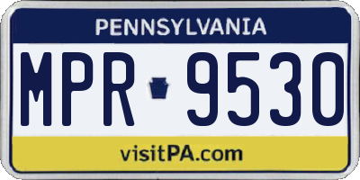 PA license plate MPR9530