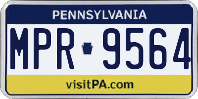 PA license plate MPR9564