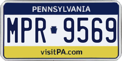 PA license plate MPR9569