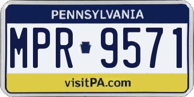 PA license plate MPR9571