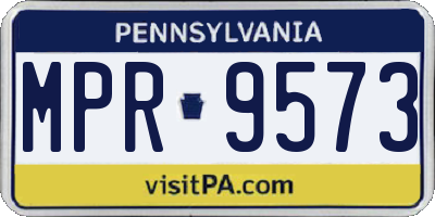 PA license plate MPR9573
