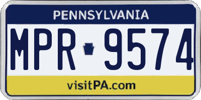 PA license plate MPR9574