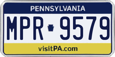 PA license plate MPR9579