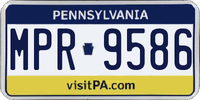 PA license plate MPR9586
