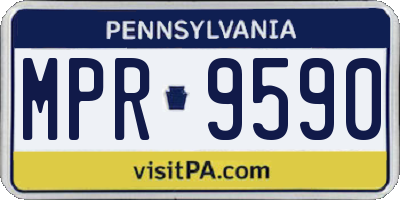 PA license plate MPR9590