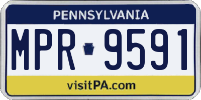 PA license plate MPR9591