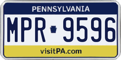 PA license plate MPR9596