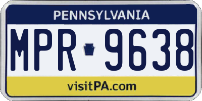 PA license plate MPR9638