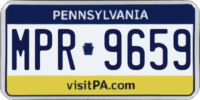 PA license plate MPR9659