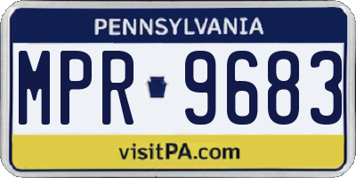 PA license plate MPR9683
