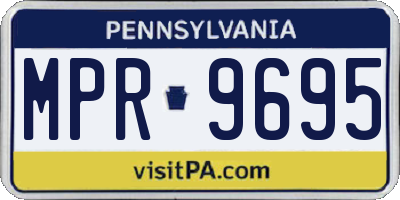 PA license plate MPR9695