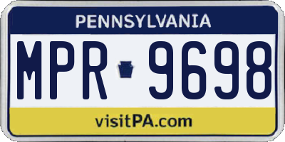 PA license plate MPR9698