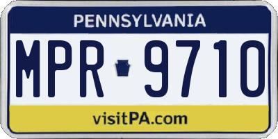 PA license plate MPR9710