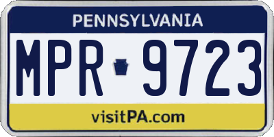 PA license plate MPR9723