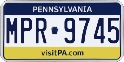 PA license plate MPR9745