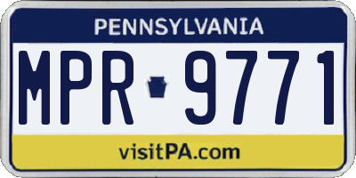 PA license plate MPR9771