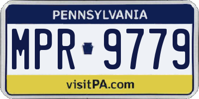 PA license plate MPR9779