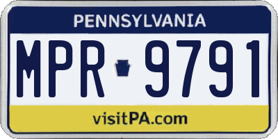 PA license plate MPR9791