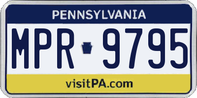PA license plate MPR9795