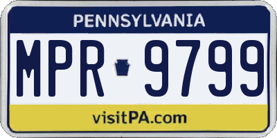 PA license plate MPR9799