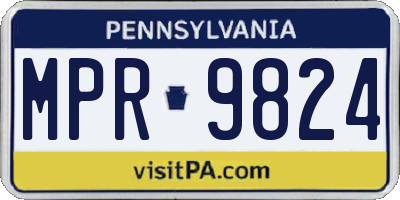 PA license plate MPR9824