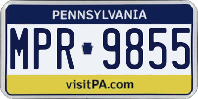PA license plate MPR9855