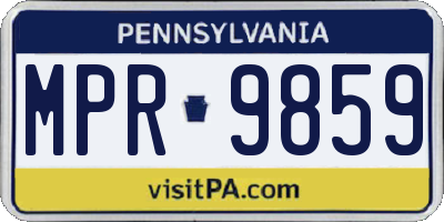 PA license plate MPR9859