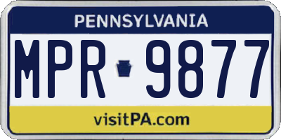 PA license plate MPR9877