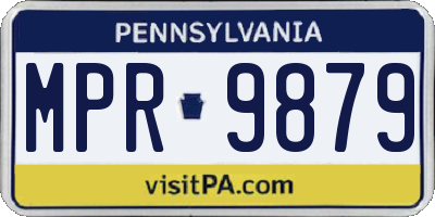PA license plate MPR9879