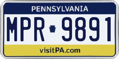 PA license plate MPR9891