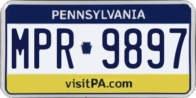 PA license plate MPR9897