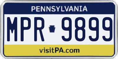 PA license plate MPR9899