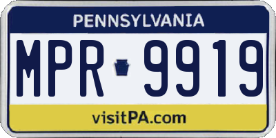 PA license plate MPR9919
