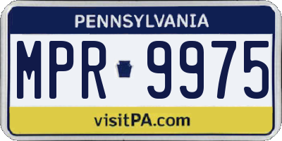 PA license plate MPR9975