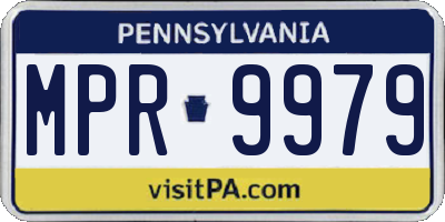PA license plate MPR9979