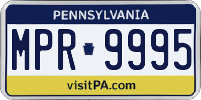 PA license plate MPR9995