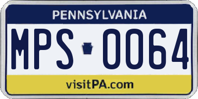PA license plate MPS0064