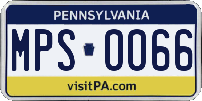 PA license plate MPS0066
