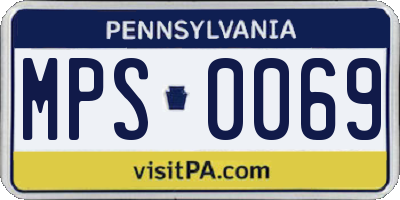 PA license plate MPS0069