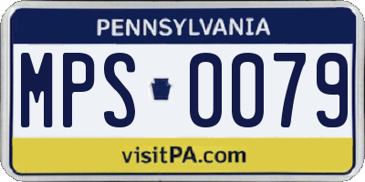 PA license plate MPS0079