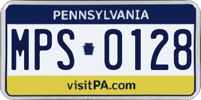 PA license plate MPS0128
