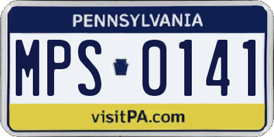 PA license plate MPS0141