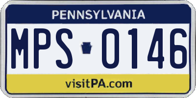PA license plate MPS0146