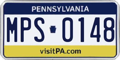 PA license plate MPS0148